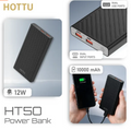 HOTTU HT50 Eco Volt 10000mAh Power Bank – 12W Fast Charging & Dual Input