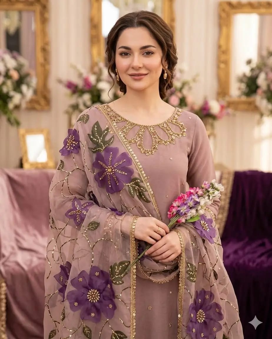 Women's unstitched Sequence Embroidered Suit