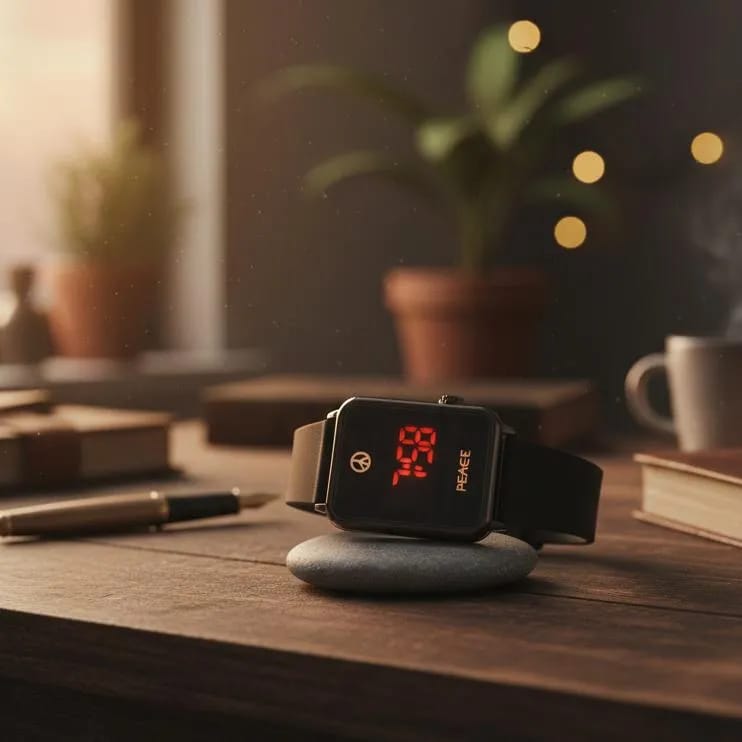 Moderm Bluetooh smartwatch with LED Display & Silicone Strap